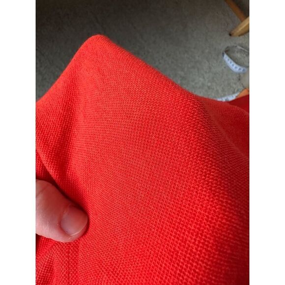 Tory Burch Orange Red Polo Shirt with Gold Logo Buttons Size S - Picture 5 of 7